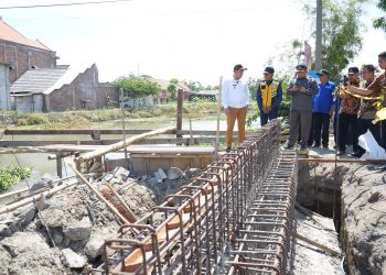 Wabup Sidoarjo Minta Pembangunan Proyek Jembatan Penghubung antar dua Desa di Krian Dikebut