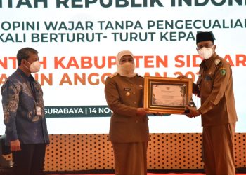 Kabupaten Sidoarjo Raih Penghargaan WTP 9 Kali Berturut-turut dari Pemerintah Republik Indonesia