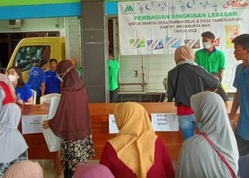 PT. Megasurya Mas Berbagi Ribuan Bingkisan untuk Warga Tambak Rejo dan Tambak Sawah