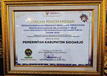 Pelayanan Publik Sidoarjo Zona Hijau Kualitas Tertinggi, Ombudsman RI Beri Nilai 95,95
