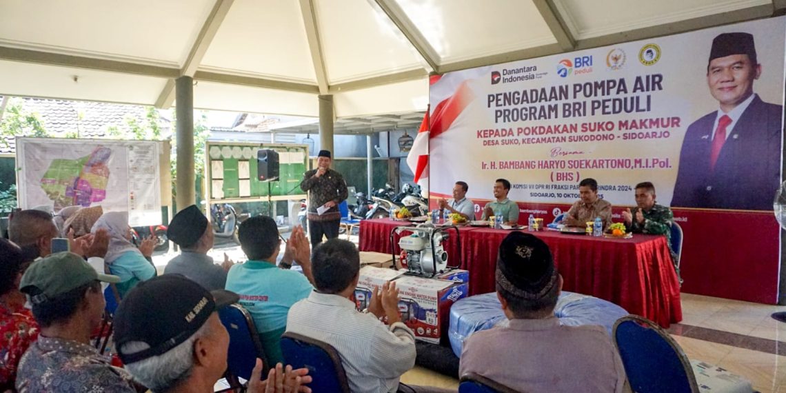 Kolaborasi BRI dan DPR Dorong Produktivitas Petani Ikan Sidoarjo Lewat Bantuan Pompa Air