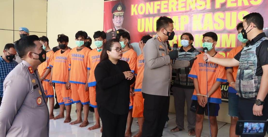 Pelaku Penggeroyokan antar Perguruan Silat Dibekuk Satreskrim Polresta Sidoarjo